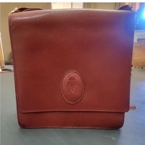 CARTIER must de cartier crossbody boudreaux red leather